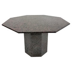 Mid century octagonal granite dining table, 1980’s