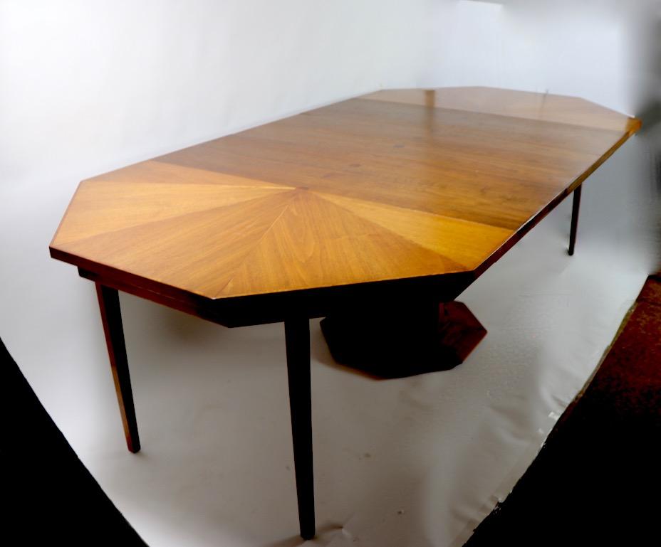 Mid Century Octagonal Inlay Dining Table by Foster, McDavid 1