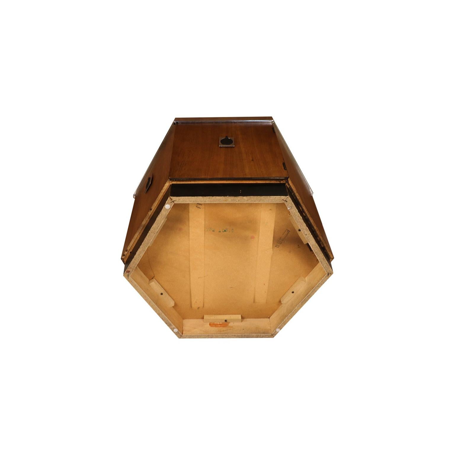 Midcentury Octagonal Side Table For Sale 1