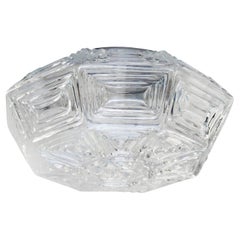 Mid-Century Octogon Clear Glass Sconces Flush Mounts