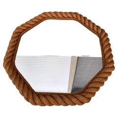 Mid-Century Octogonal Rope Mirror Adrien Audoux & Frida Minet