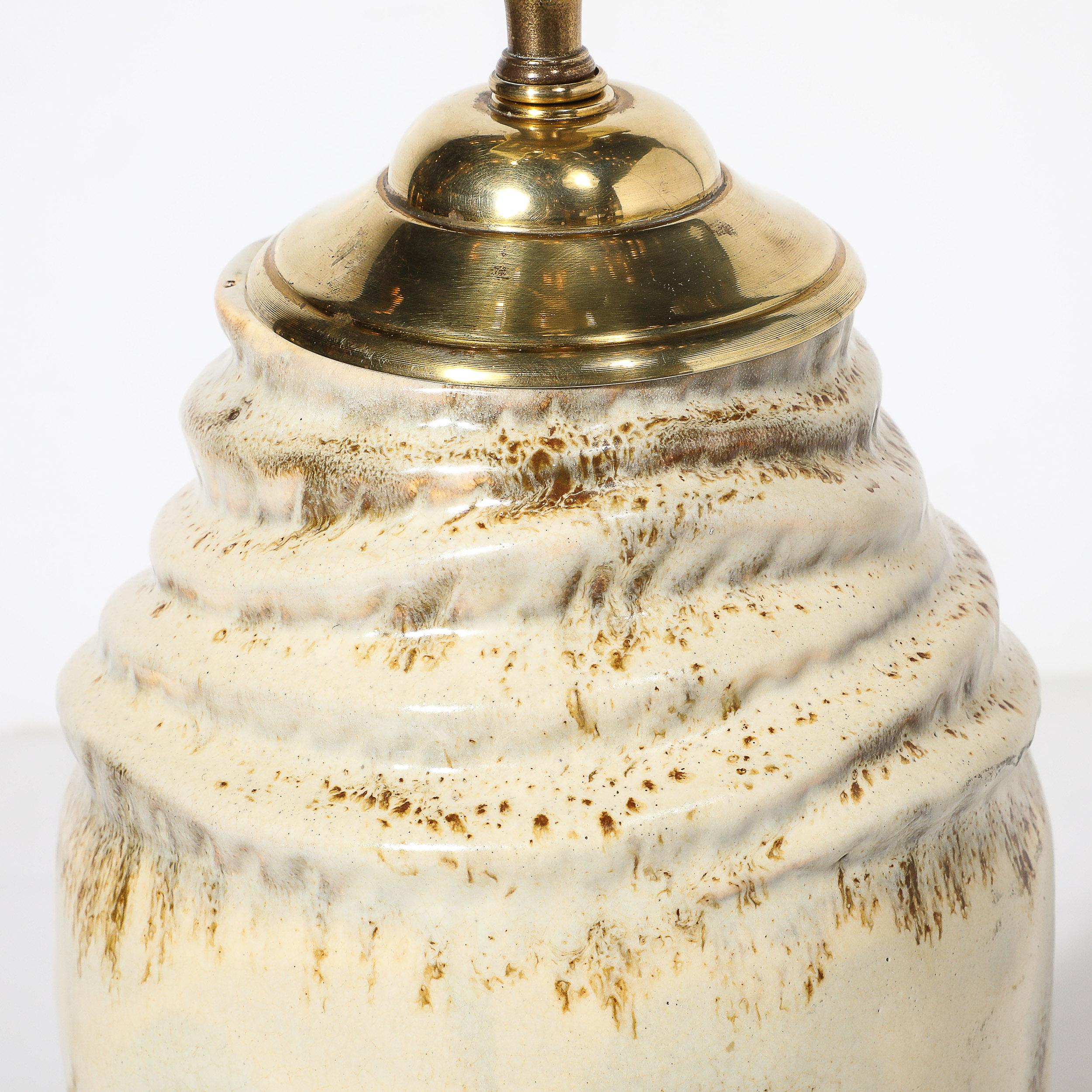 Lampe de bureau du milieu du siècle dernier en céramique émaillée blanc cassé signée Marianna Von Allesch en vente 6
