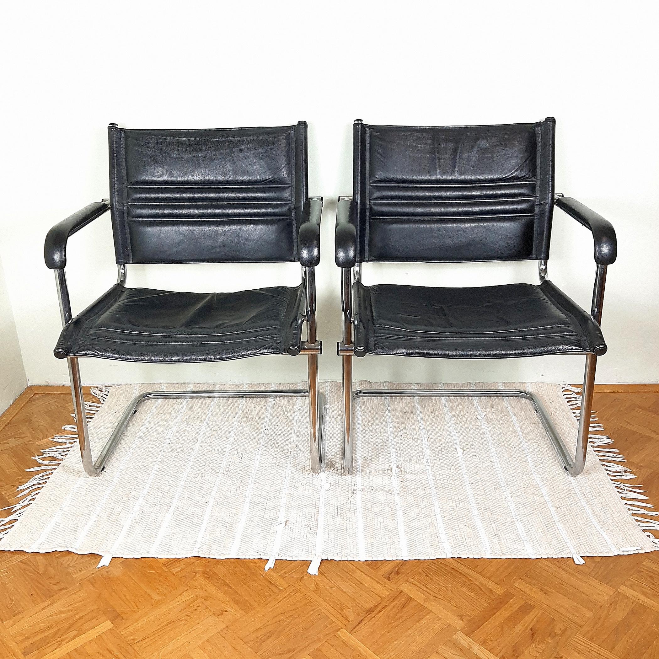 Mid-century Office Chair Style Bauhause, Yugoslavia 1980s Design by Mart Stam 5