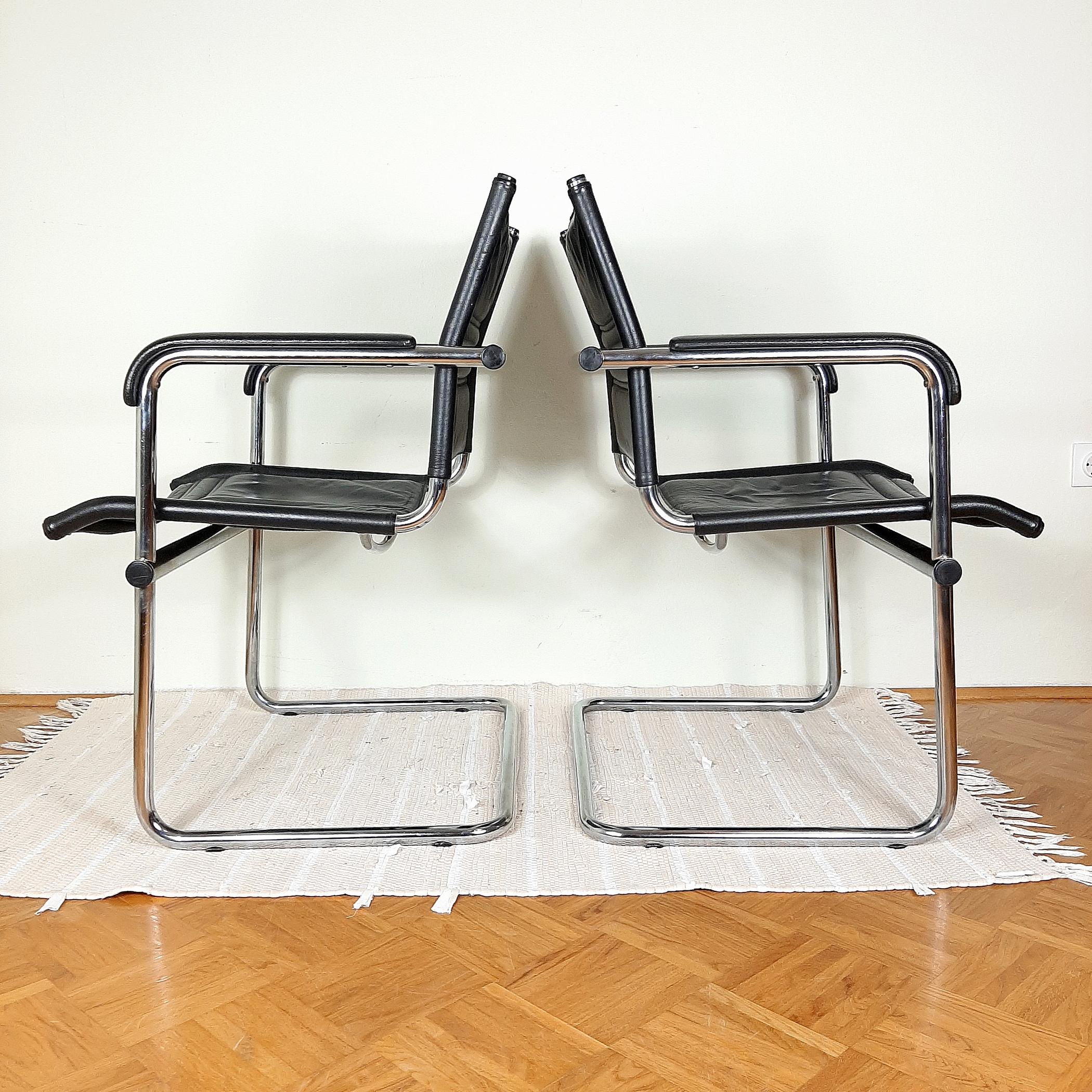Mid-century Office Chair Style Bauhause, Yugoslavia 1980s Design by Mart Stam 7