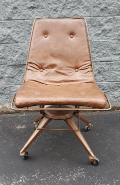 Midcentury Office Chair with Tufted Seat and Back
