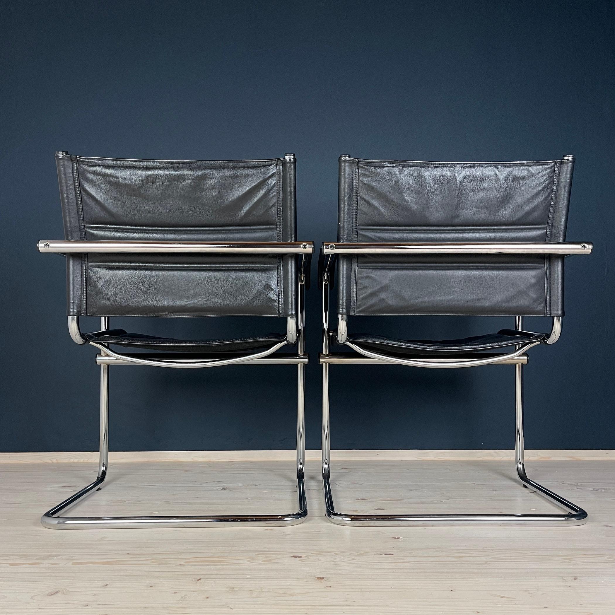 20th Century Mid-century Office Chairs by Stol Kamnik Bauhause Style 1980s Set of 2  For Sale