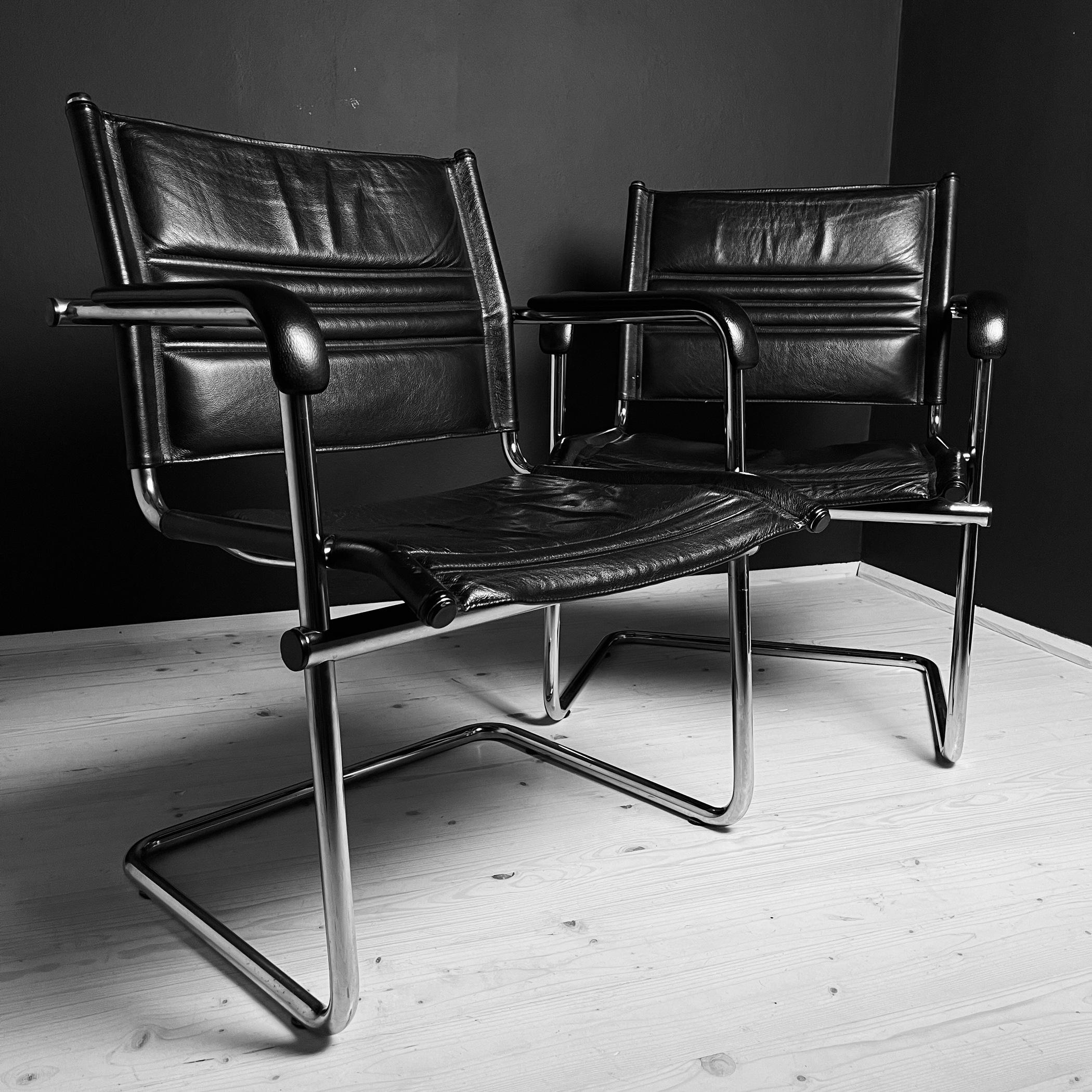 Mid-century Office Chairs by Stol Kamnik Bauhause Style 1980s Set of 2  For Sale 2
