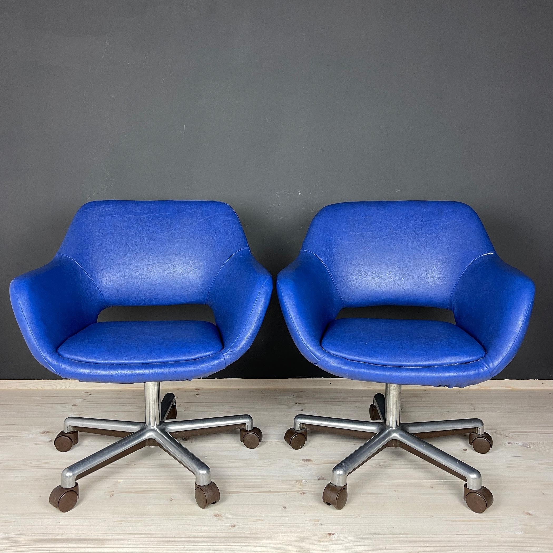 Mid-Century Modern Mid-century office desk chairs Stol Kamnik Yugoslavia 1980s Set of 2  For Sale