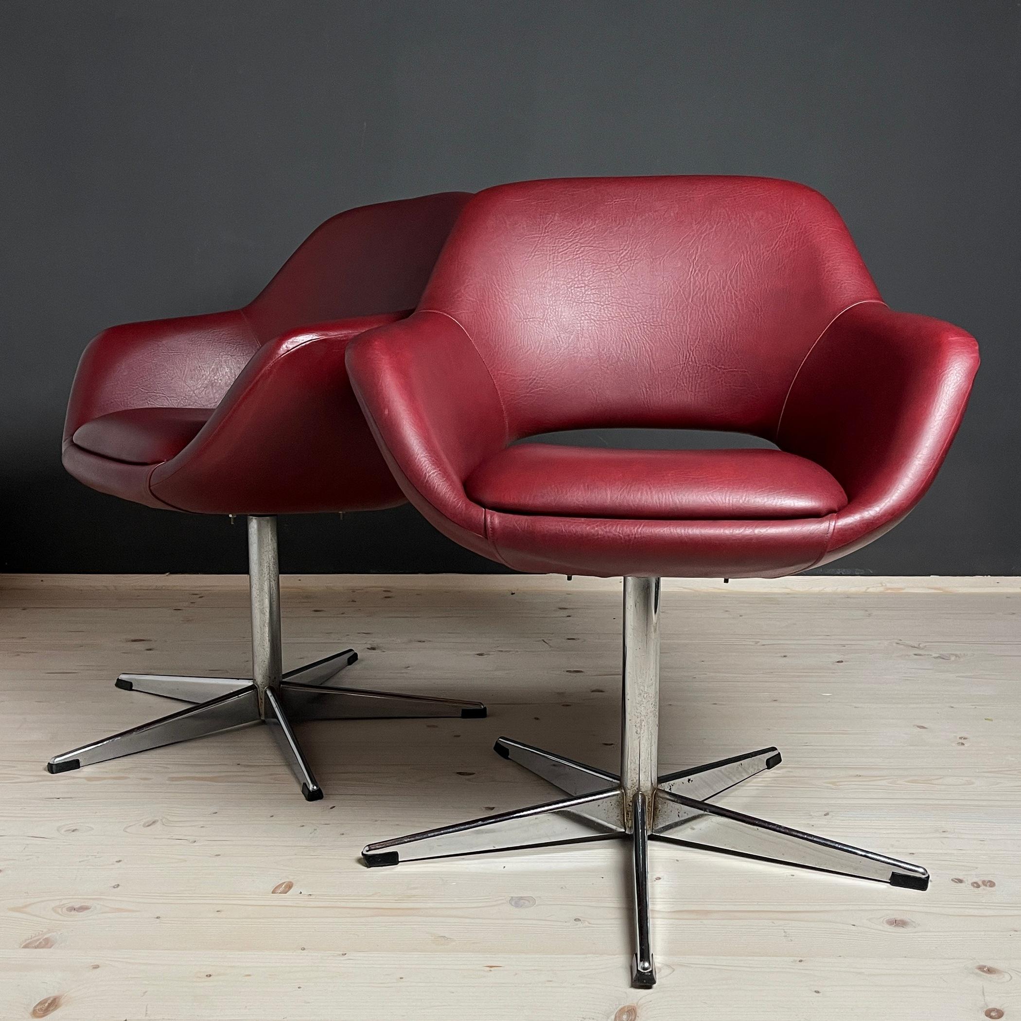 20th Century Mid-century office desk chairs Stol Kamnik Yugoslavia 1980s Set of 2