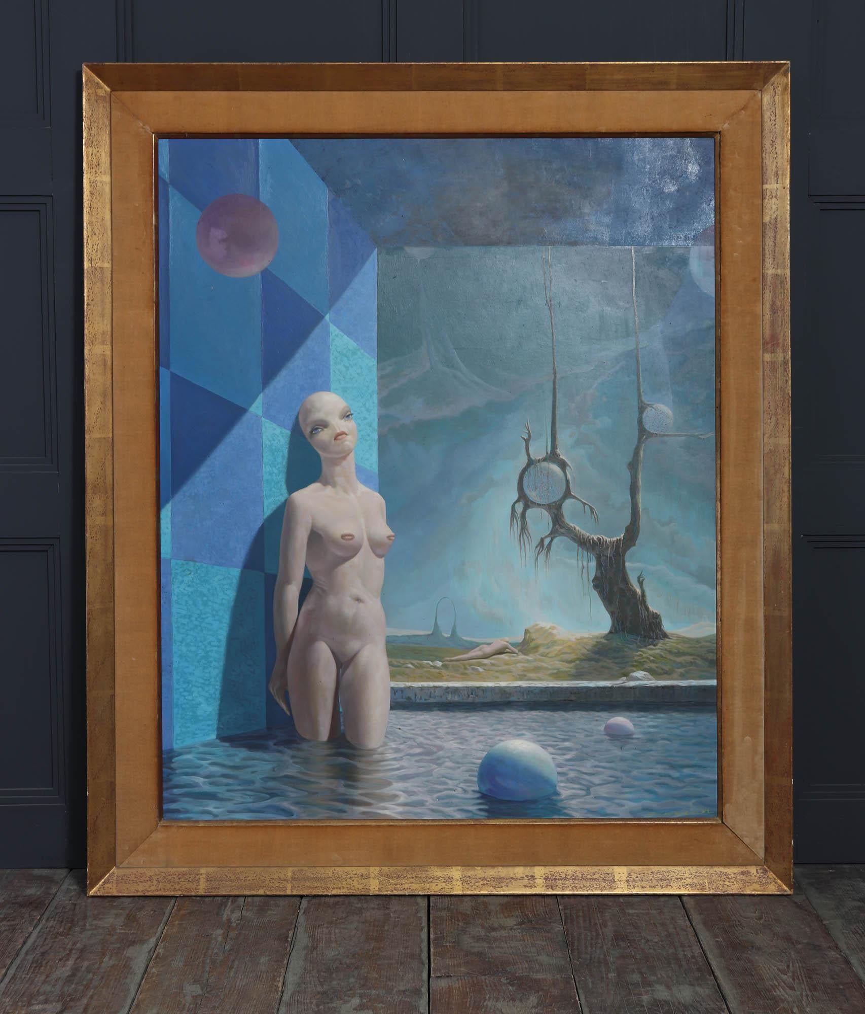 Arthur Maria Rener (1912-1991)
Immerse yourself in the captivating world of Arthur Maria Rener, a distinguished artist whose work transcends the ordinary, inviting viewers into a realm of surrealism and geometric futurism. This exquisite oil on