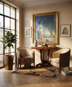 Mid Century Oil on Board by Arthur Maria Rener