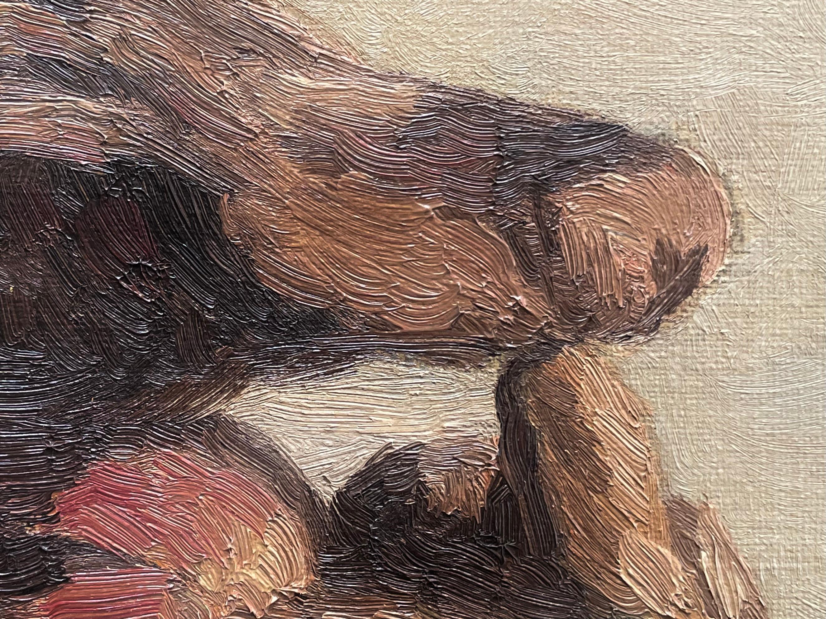 Romantico Quadro d'epoca danese di metà secolo, olio su tela, raffigurante un tumulo funerario a Kalundborg in vendita