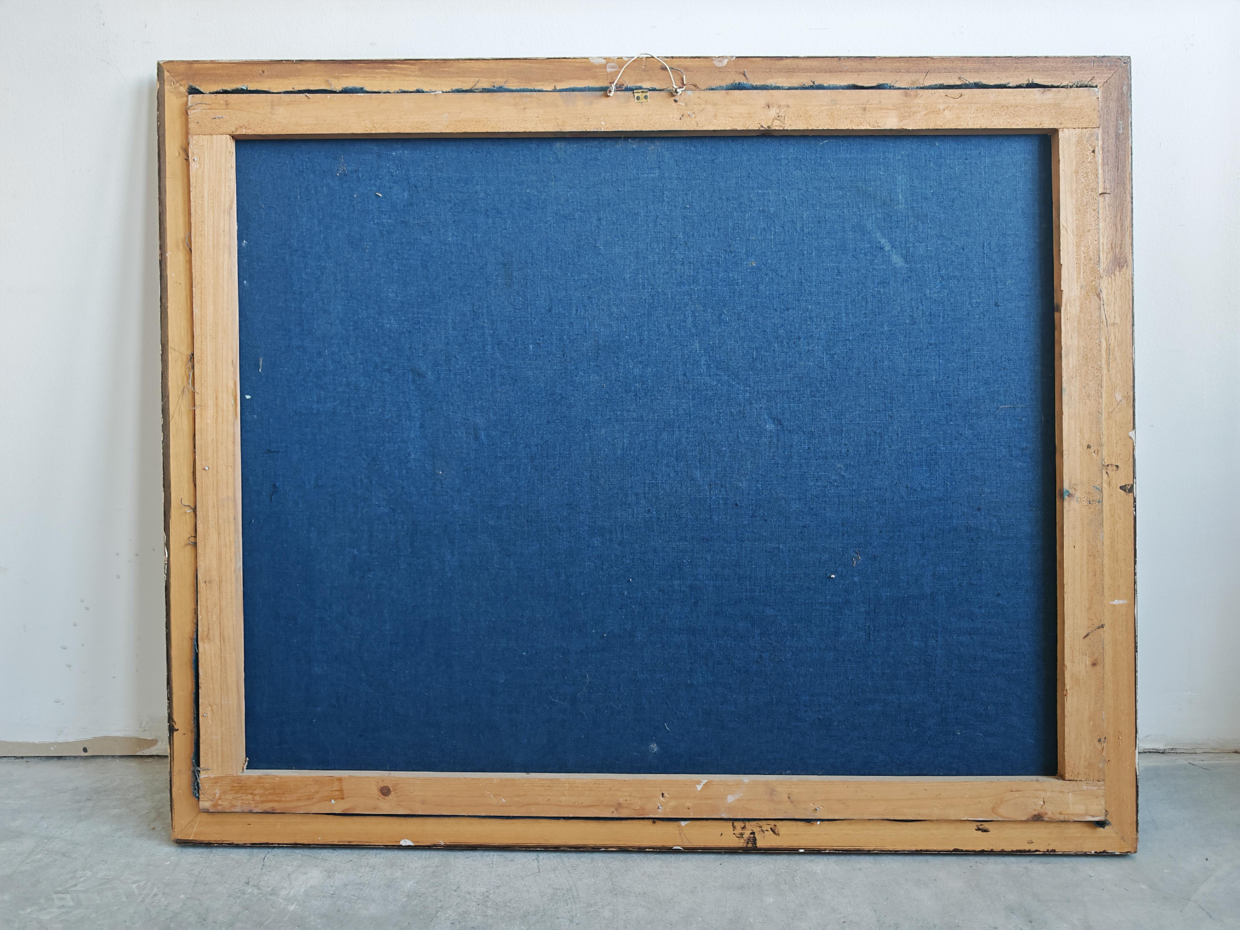 Mid Century Oil on Canvas, Winter Scene, signed P. Barbokov en vente 5