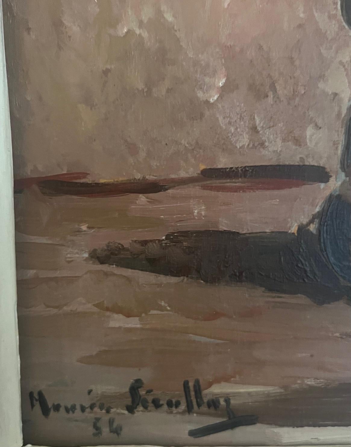 Olio su pannello della metà del secolo scorso - Natura morta floreale Firmato dall'artista 2