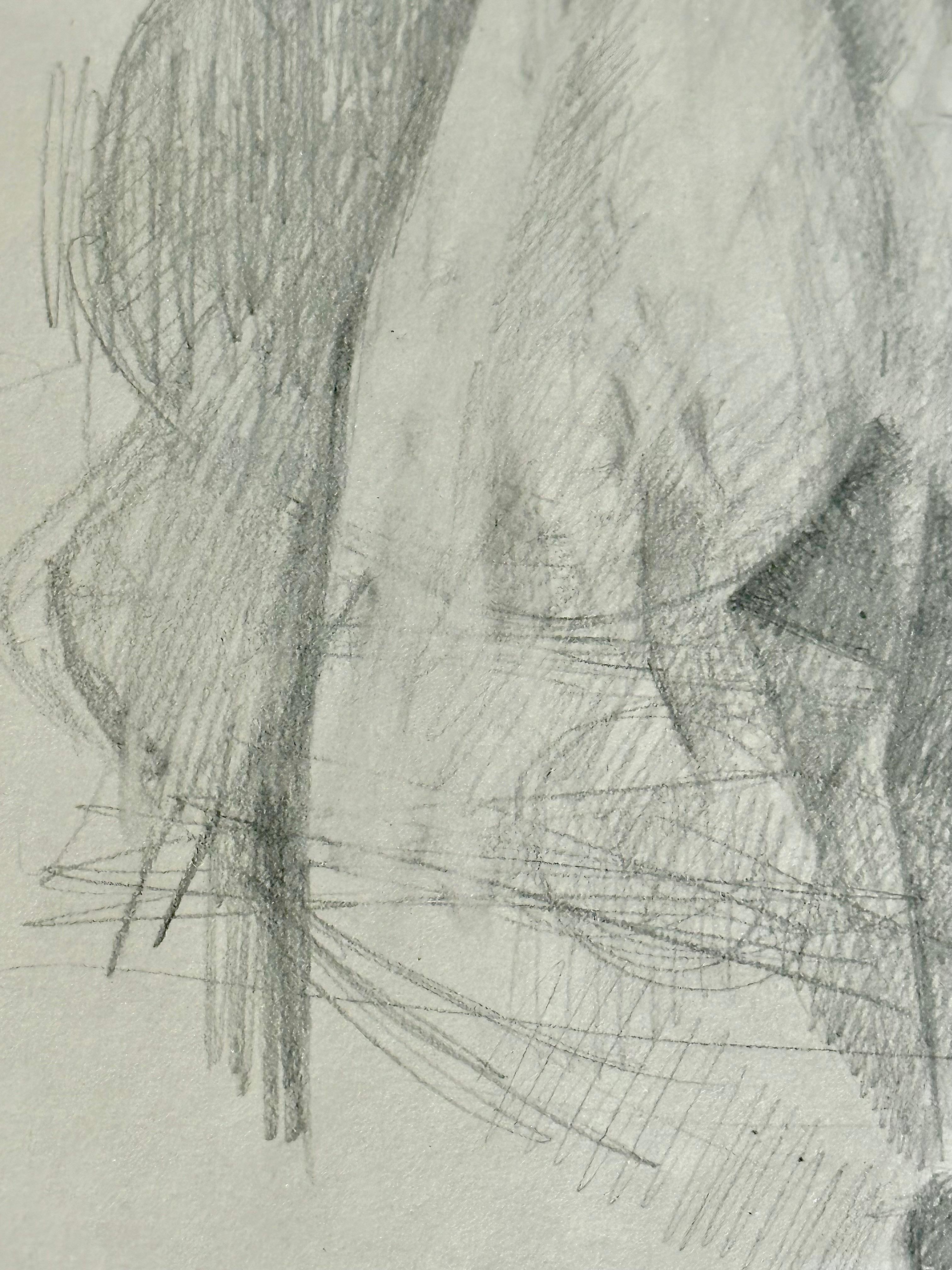 Dibujo abstracto de mediados de siglo de Stanley Mitruk en venta 4