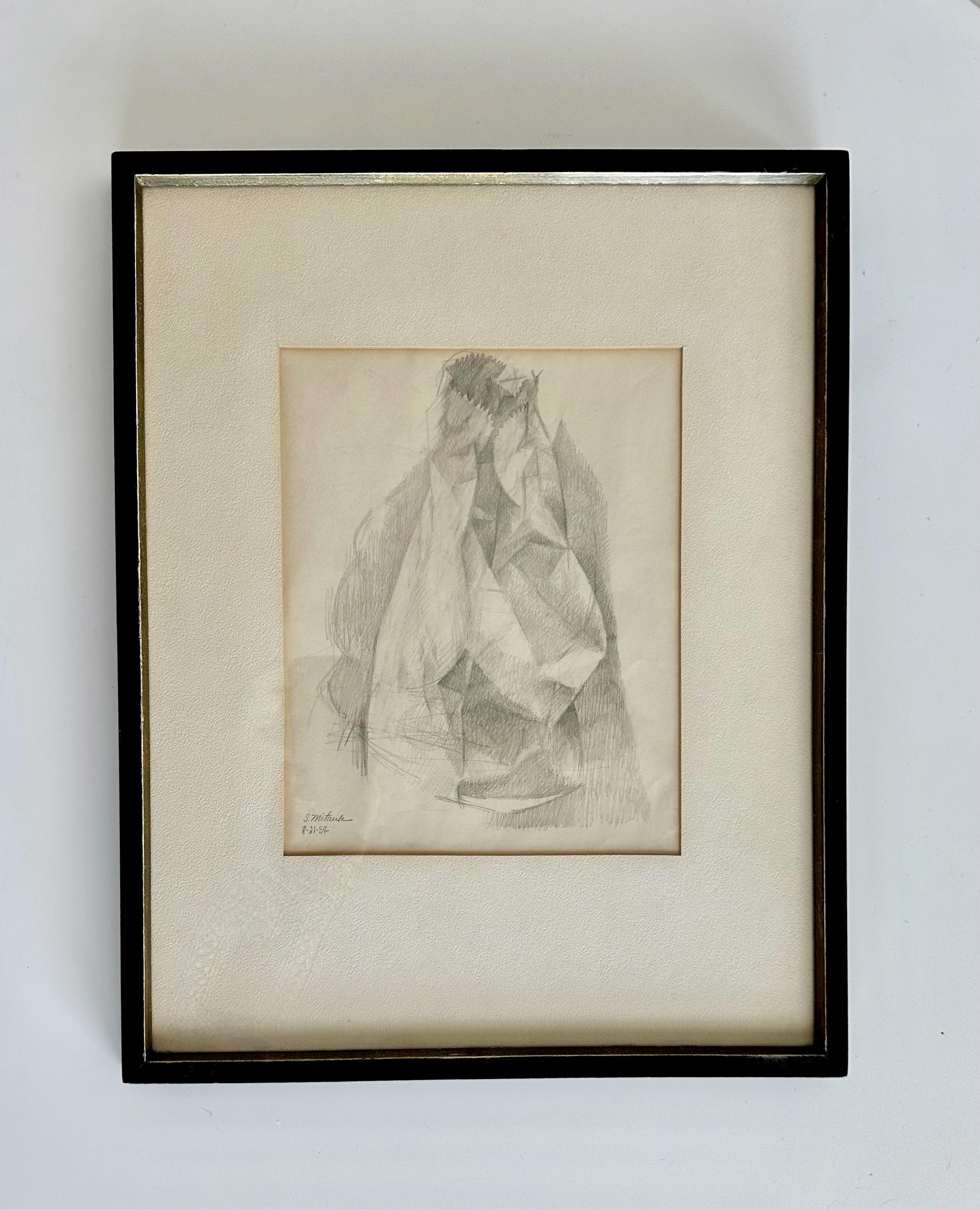 Dibujo abstracto de mediados de siglo de Stanley Mitruk en venta 8