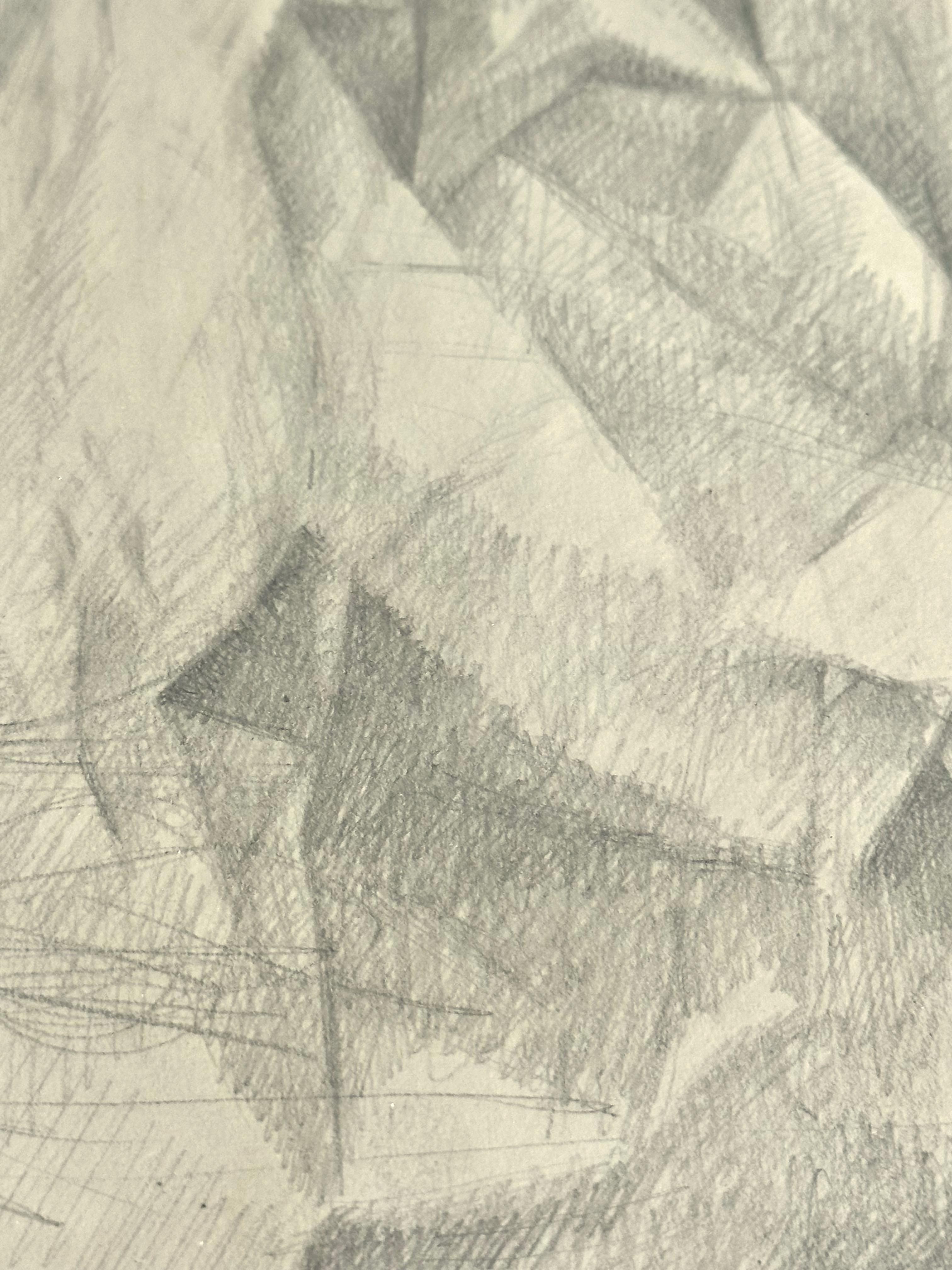 Dibujo abstracto de mediados de siglo de Stanley Mitruk en venta 2