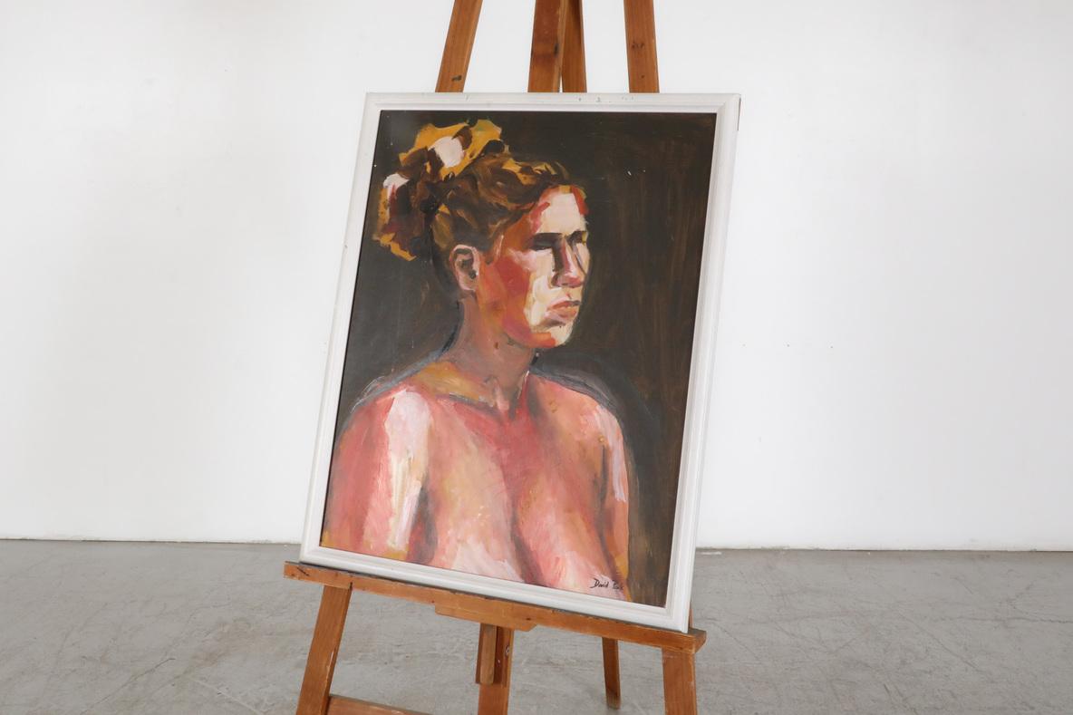 Mid-Century Modern Mid-Century Oil Painting of a Woman by David Park, Framed For Sale