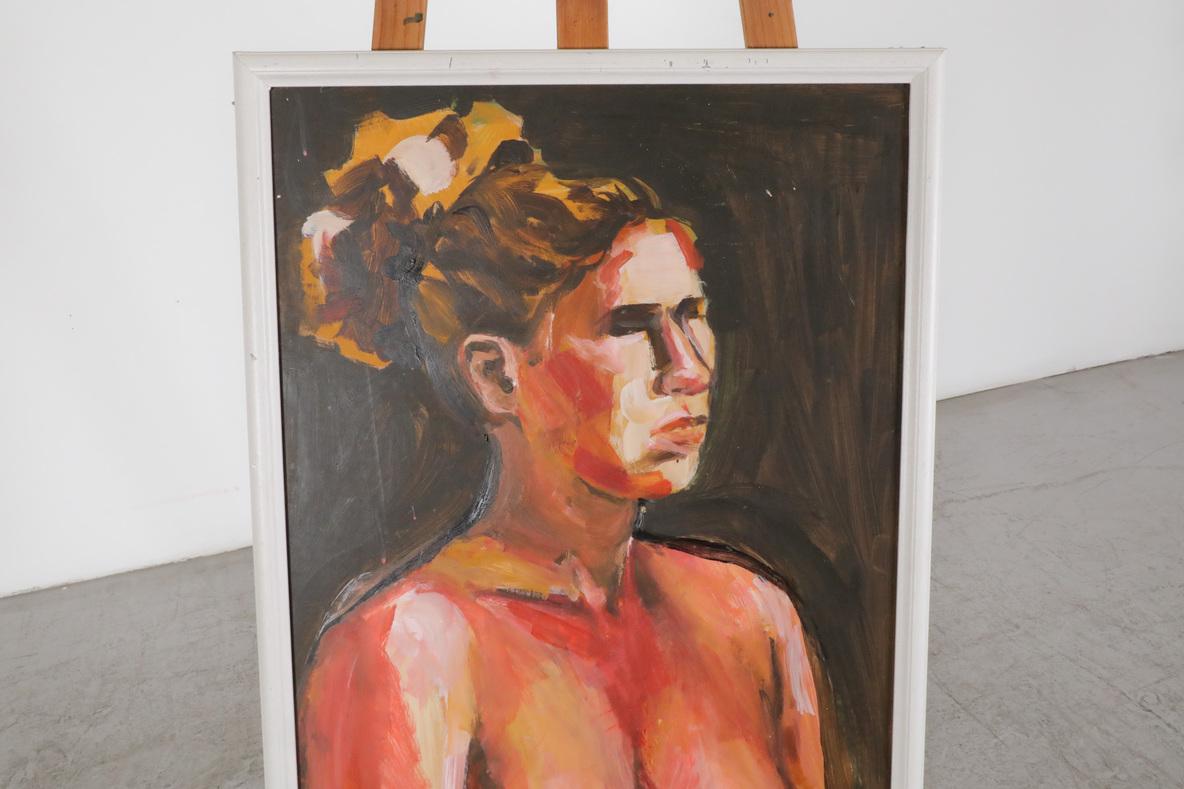 Hand-Painted Mid-Century Oil Painting of a Woman by David Park, Framed For Sale