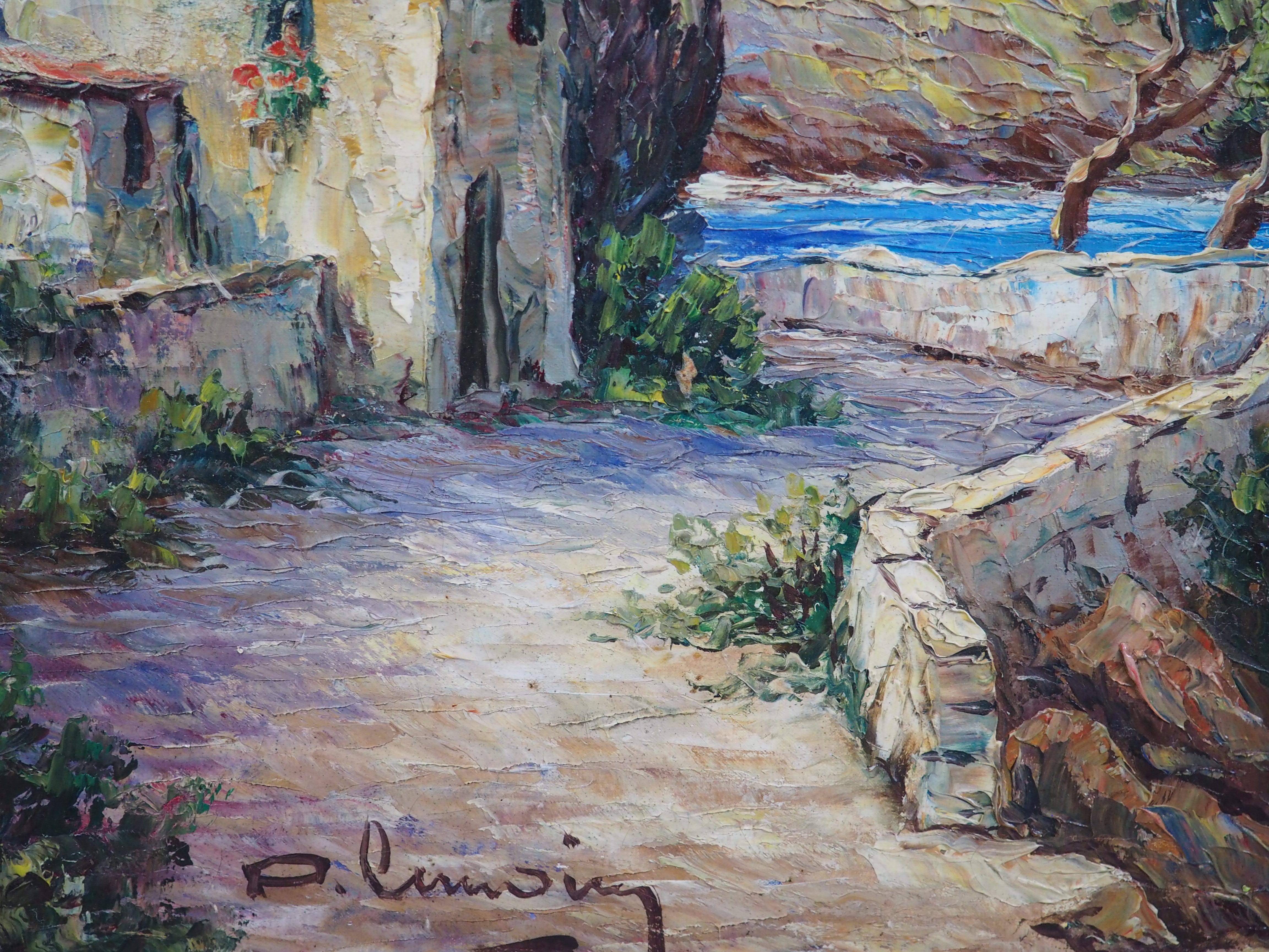 Ölgemälde von L'Esterel an der Côte d'Azur aus der Mitte des Jahrhunderts, P. Lemoine im Angebot 6