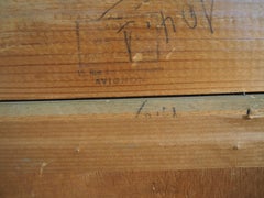 Óleo de mediados de siglo de L'Esterel en la Costa Azul, P. Lemoine