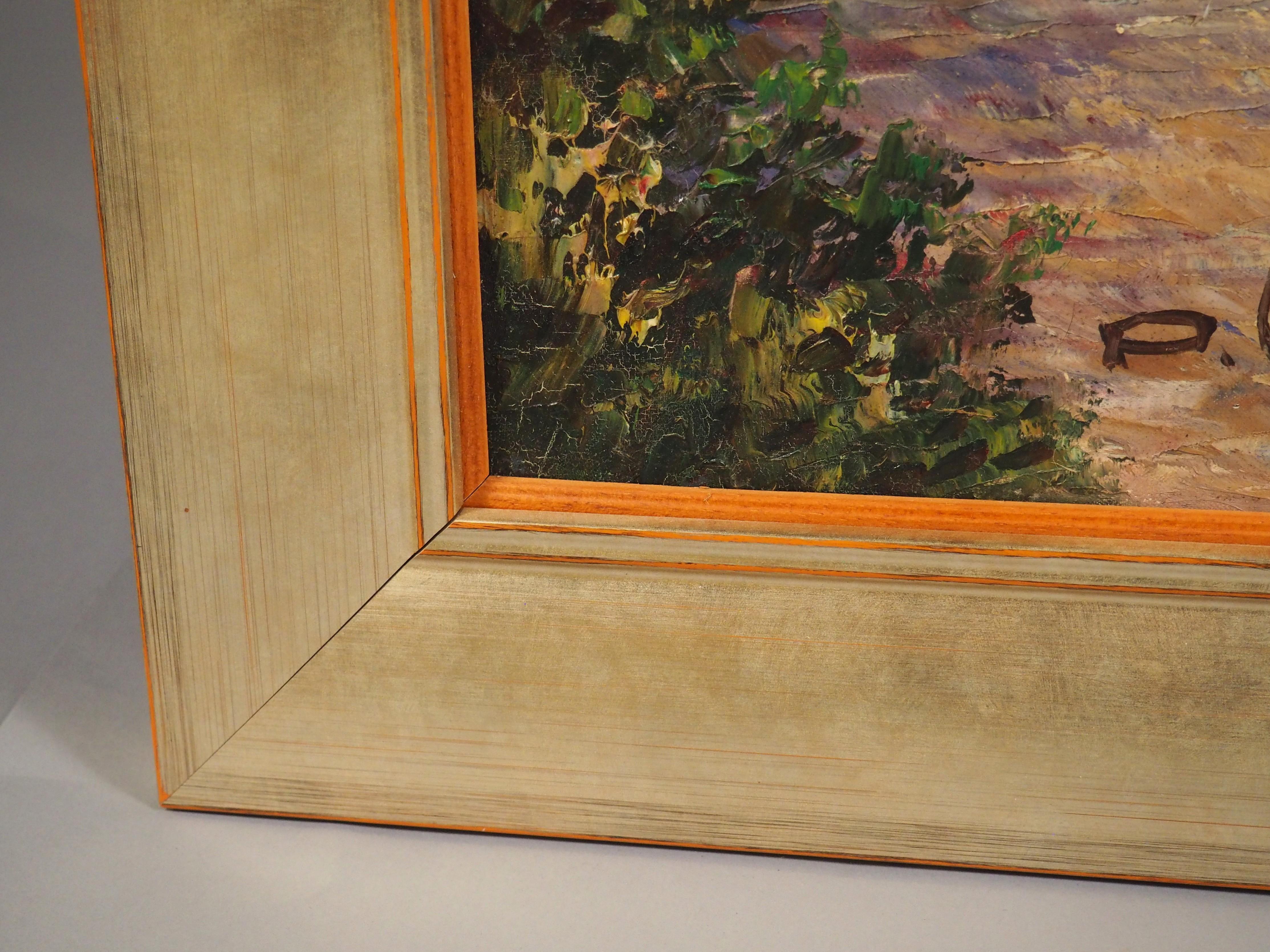 Ölgemälde von L'Esterel an der Côte d'Azur aus der Mitte des Jahrhunderts, P. Lemoine (20. Jahrhundert) im Angebot