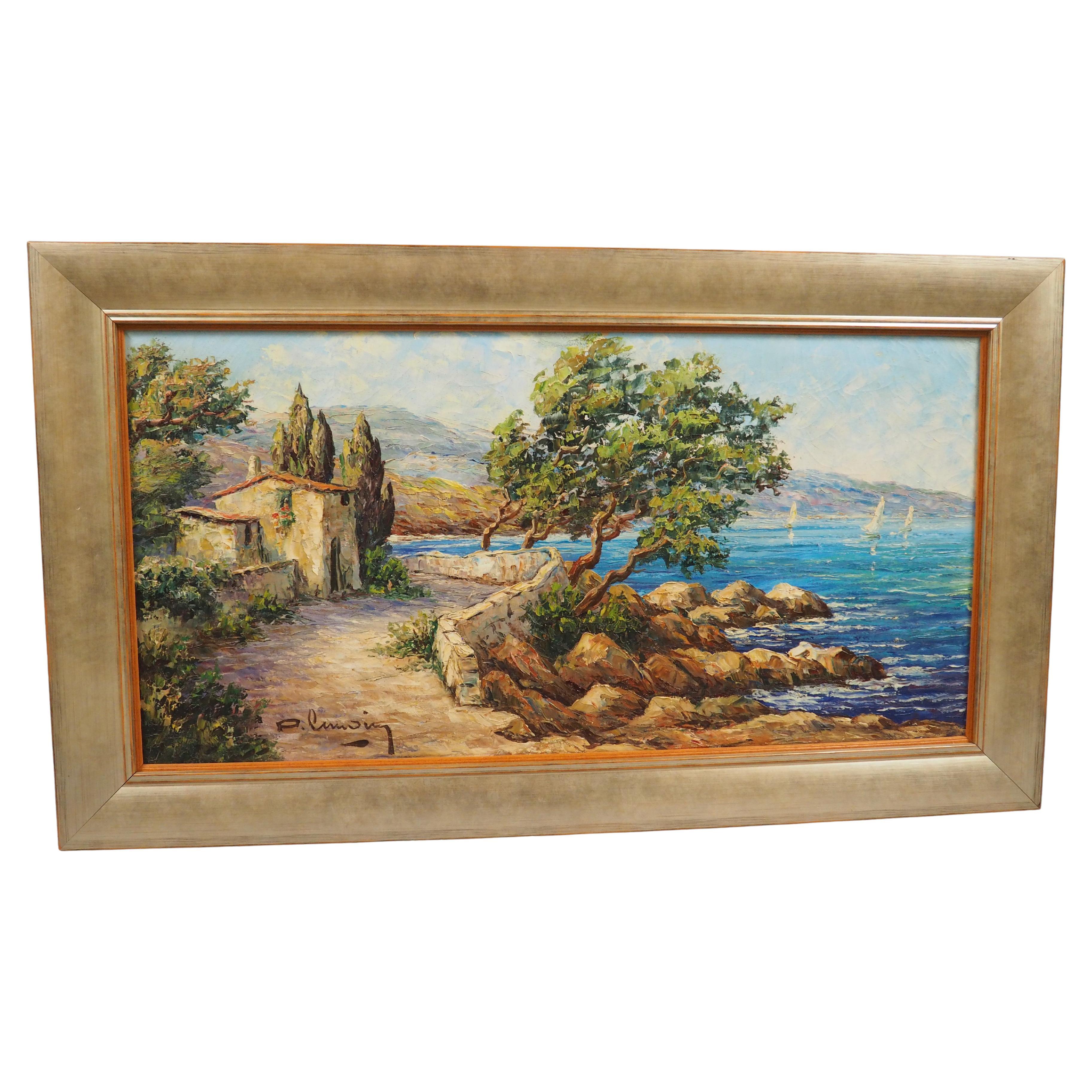 Ölgemälde von L
Esterel an der Côte d
Azur aus der Mitte des Jahrhunderts, P. Lemoine