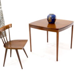 Midcentury Oiled Walnut Rounded Square Game Table