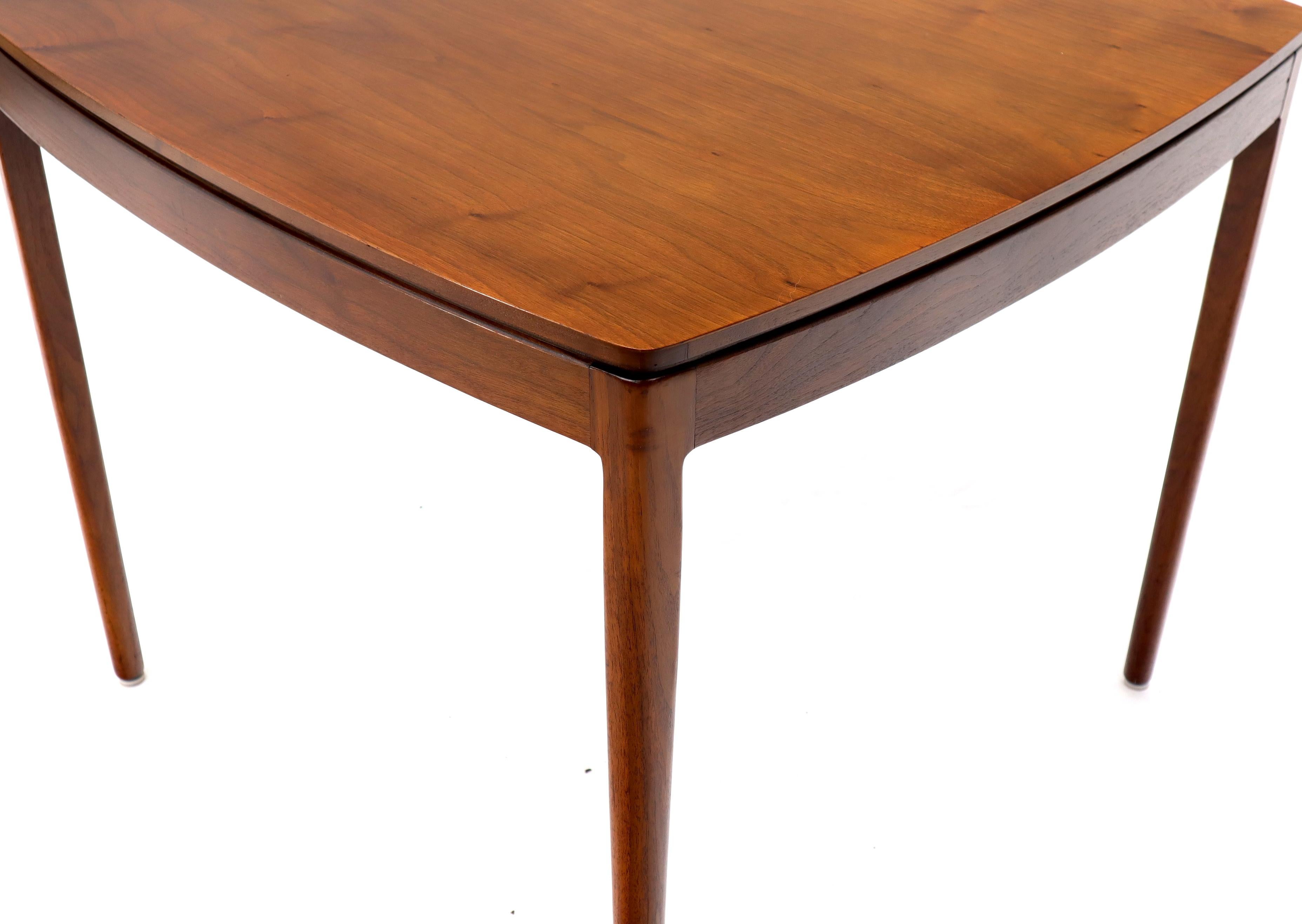 Midcentury Oiled Walnut Rounded Square Game Table 1