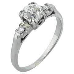 Verlobungsring aus 18 Karat Weißgold mit Diamanten im Altschliff