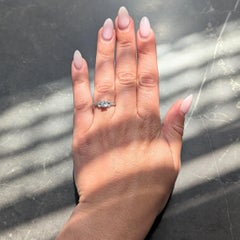 Mid-Century Old European Cut Diamond Platinum Vintage Engagement Ring