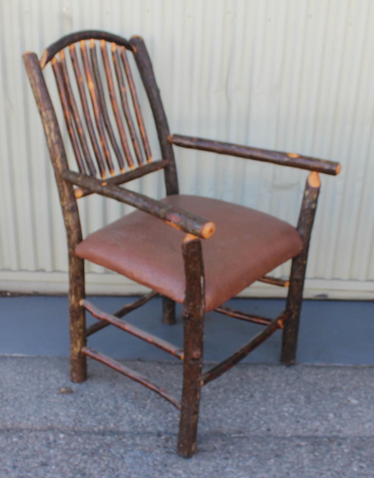 Mid Century Old Hickory Table and Five Chairs at 1stDibs