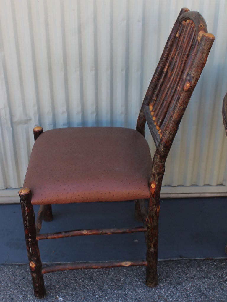 Mid Century Old Hickory Table and Five Chairs at 1stDibs