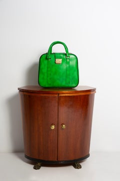 Mid Century Old Vintage Green Suitcase, Storage, Decoration, Europe, 1970
