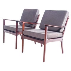 Mid Century Ole Wanscher Easy Chairs Model PJ 112, Denmark