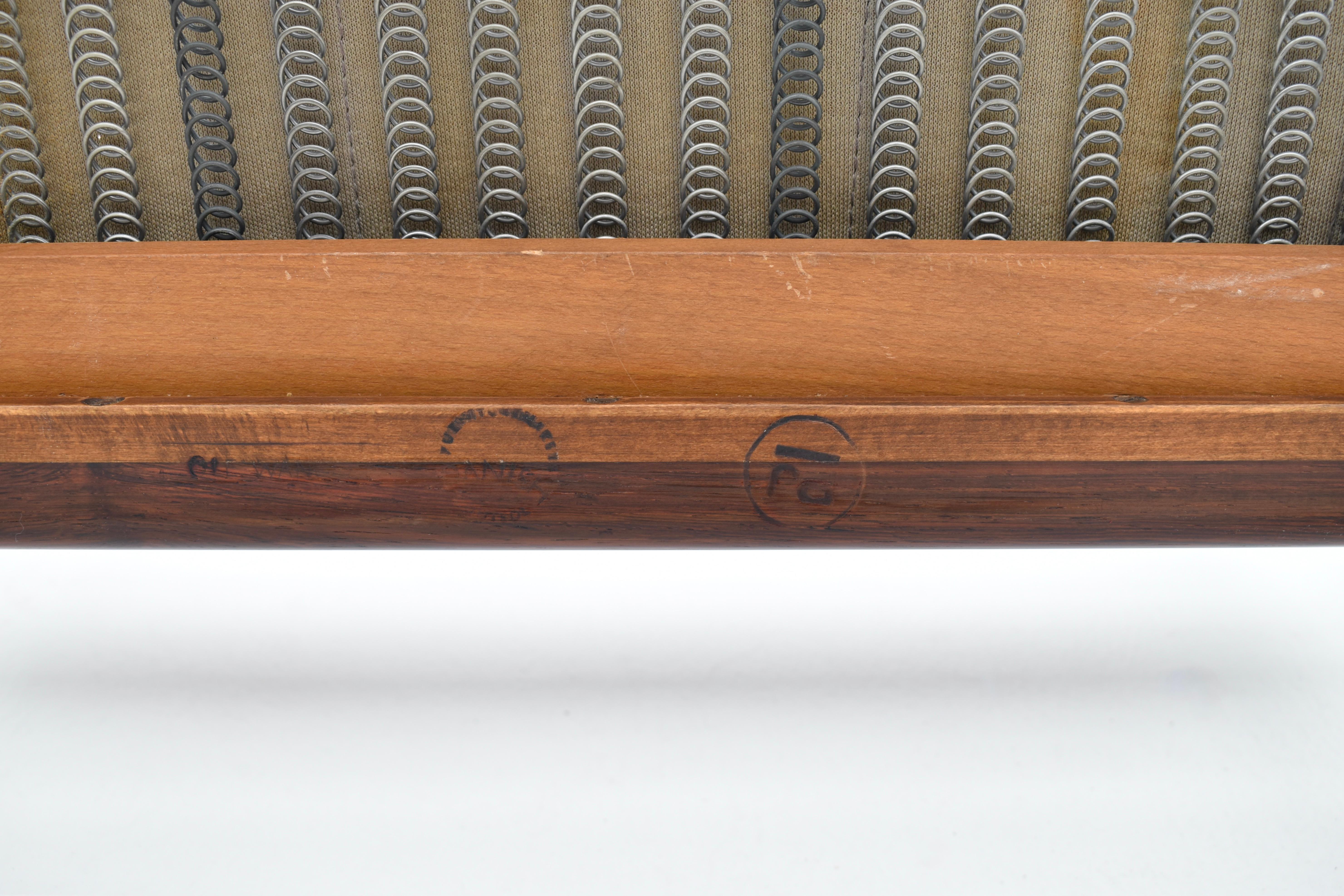 Mid Century Ole Wanscher Model PJ112 Rosewood Lounge Chair For Poul Jeppesen For Sale 9