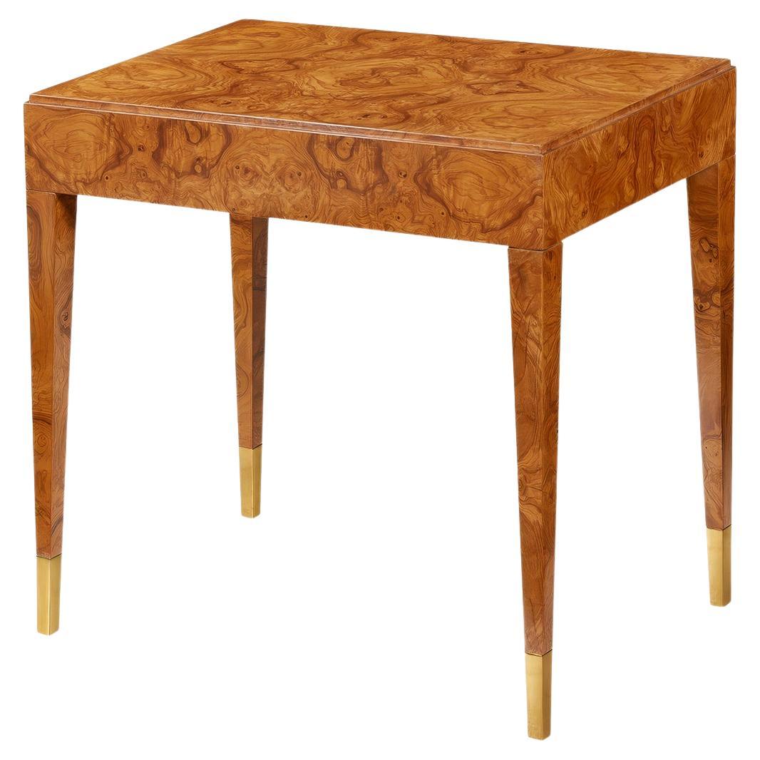 Mid Century Olive Esche Wurzelholz Beistelltisch