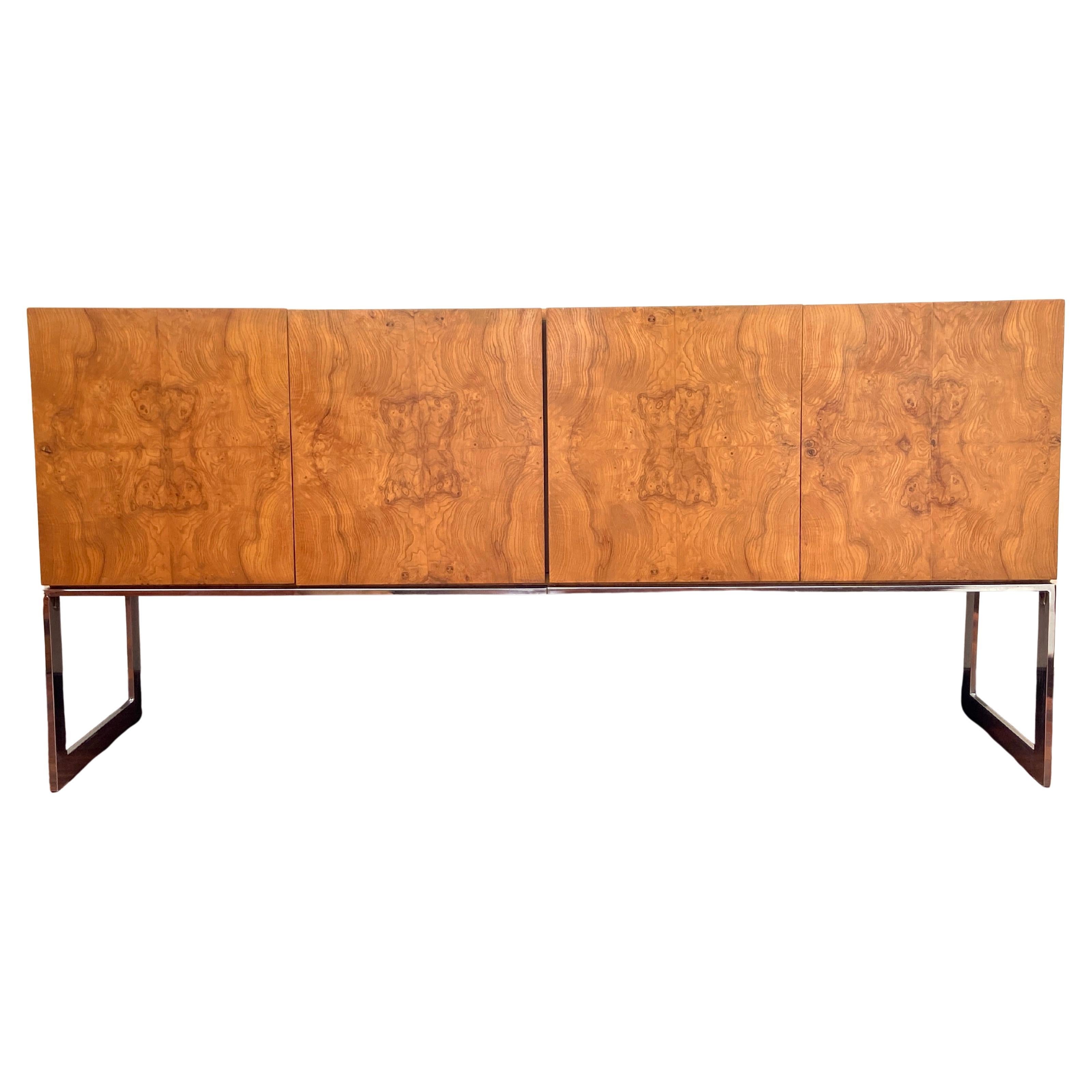 Mid century Olive burl credenza by Milo Baughman for Thayer Coggin