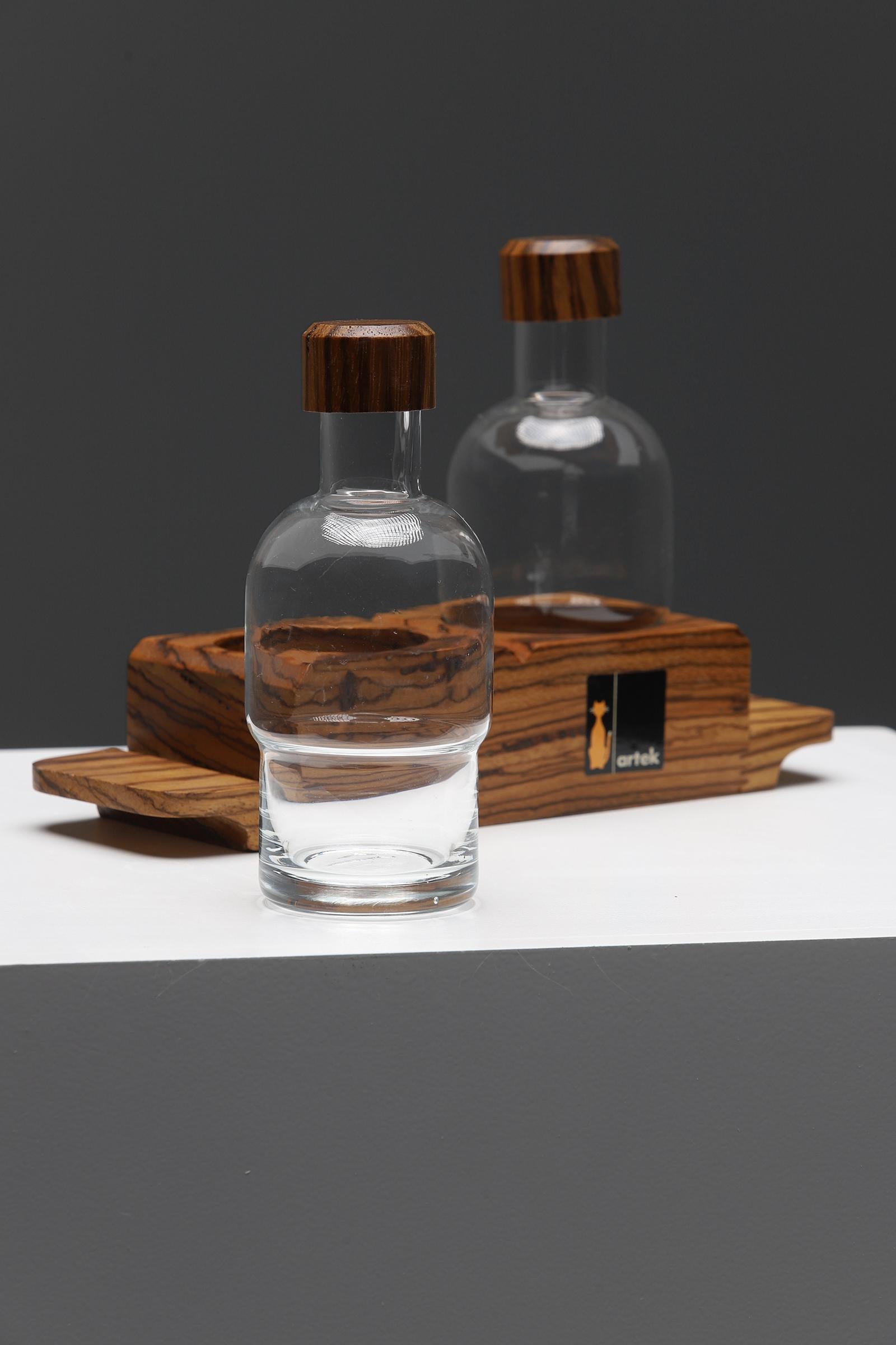 Mid-20th Century Mid Century olive oil and vinegar set designed and produced by Artek in the 1960 For Sale