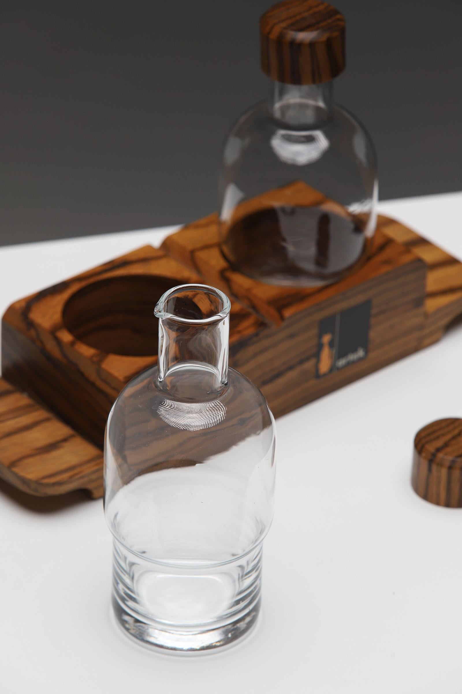 Mid Century olive oil and vinegar set designed and produced by Artek in the 1960 For Sale 1