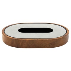 Mid-century olive wood ashtray, Italy ca. 1970