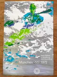 Mid century Olympic Games Munich 1972 Original Poster