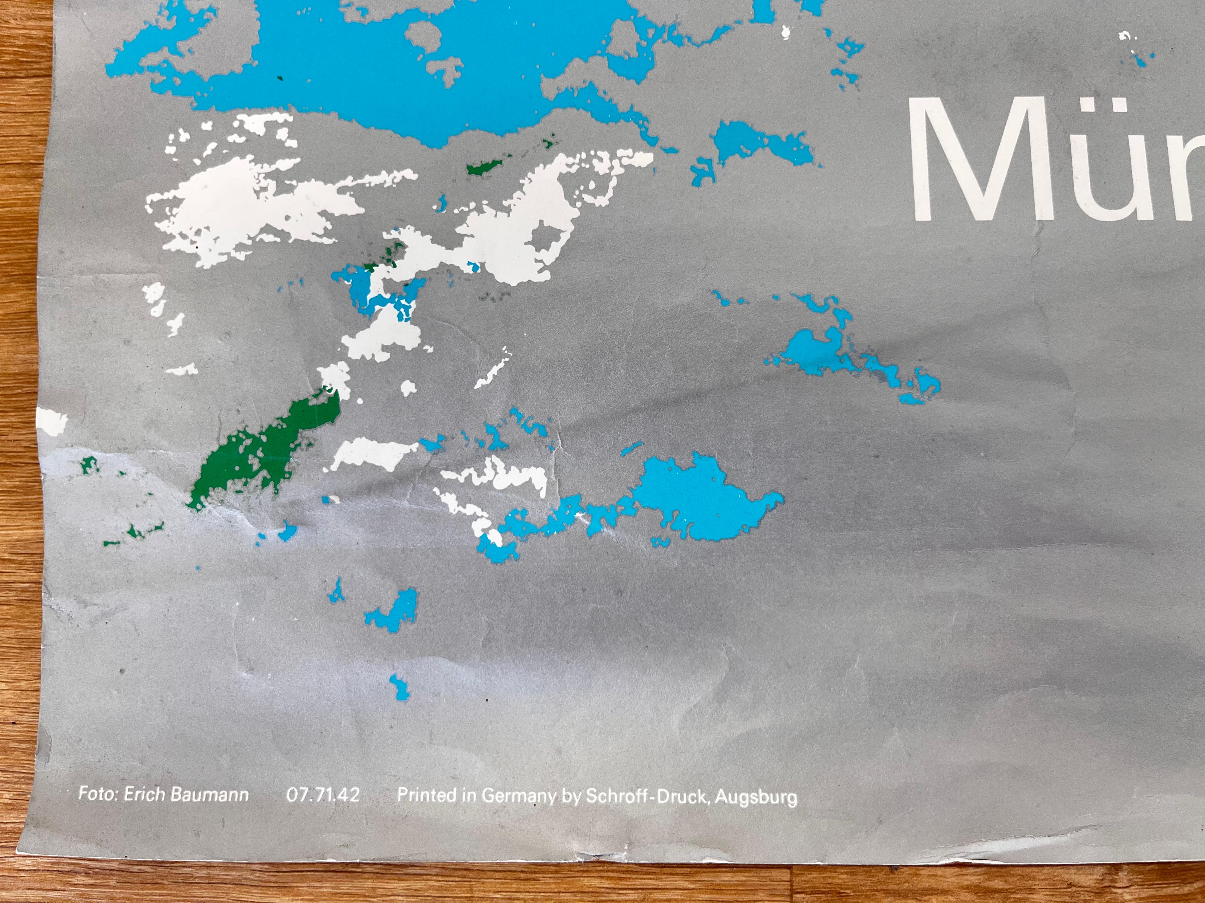 Juegos Olímpicos de mediados de siglo Munich 1972 Cartel original Moderno de mediados de siglo en venta