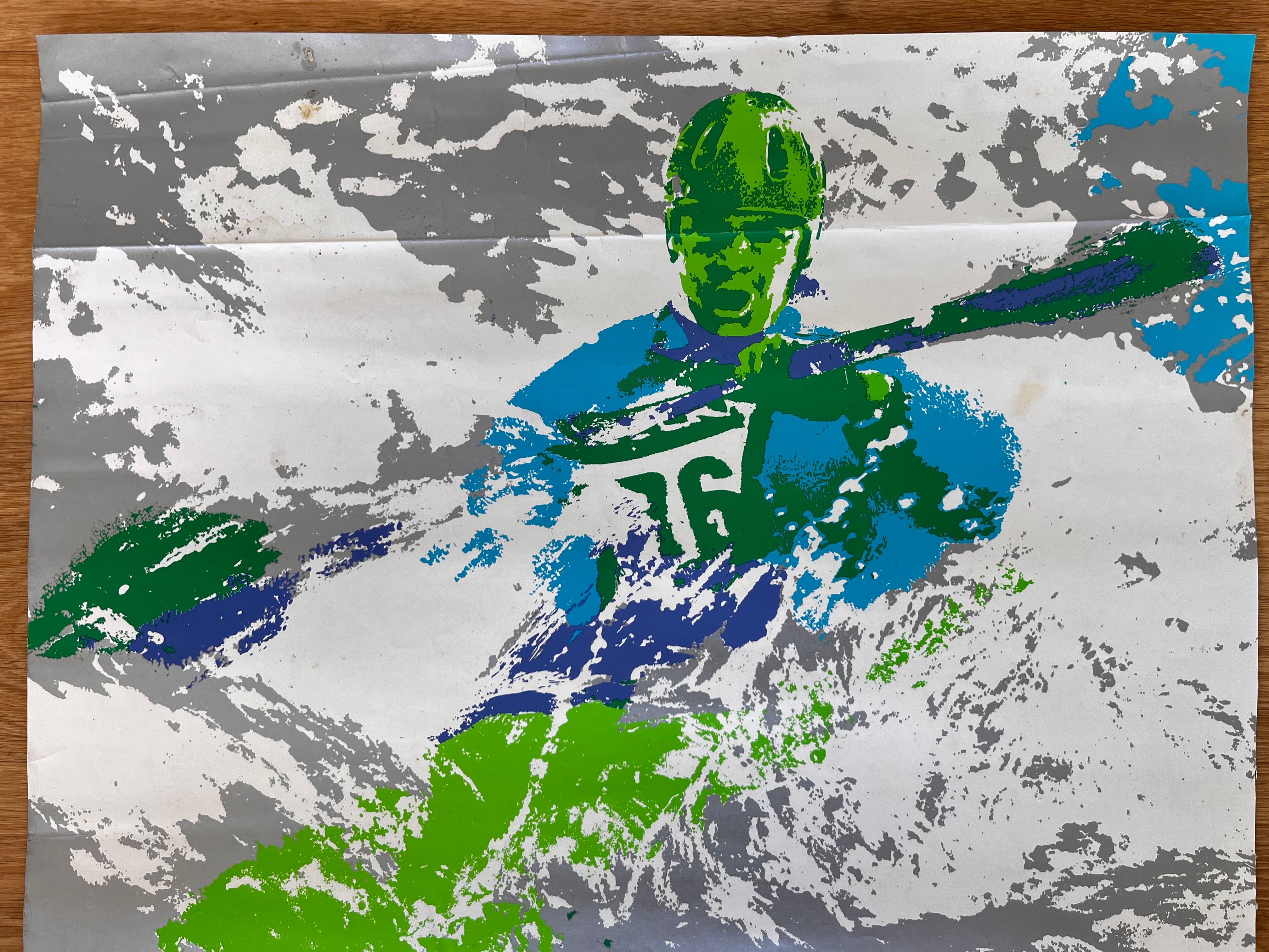 Juegos Olímpicos de mediados de siglo Munich 1972 Cartel original en Bastante bueno estado para la venta en Praha, CZ