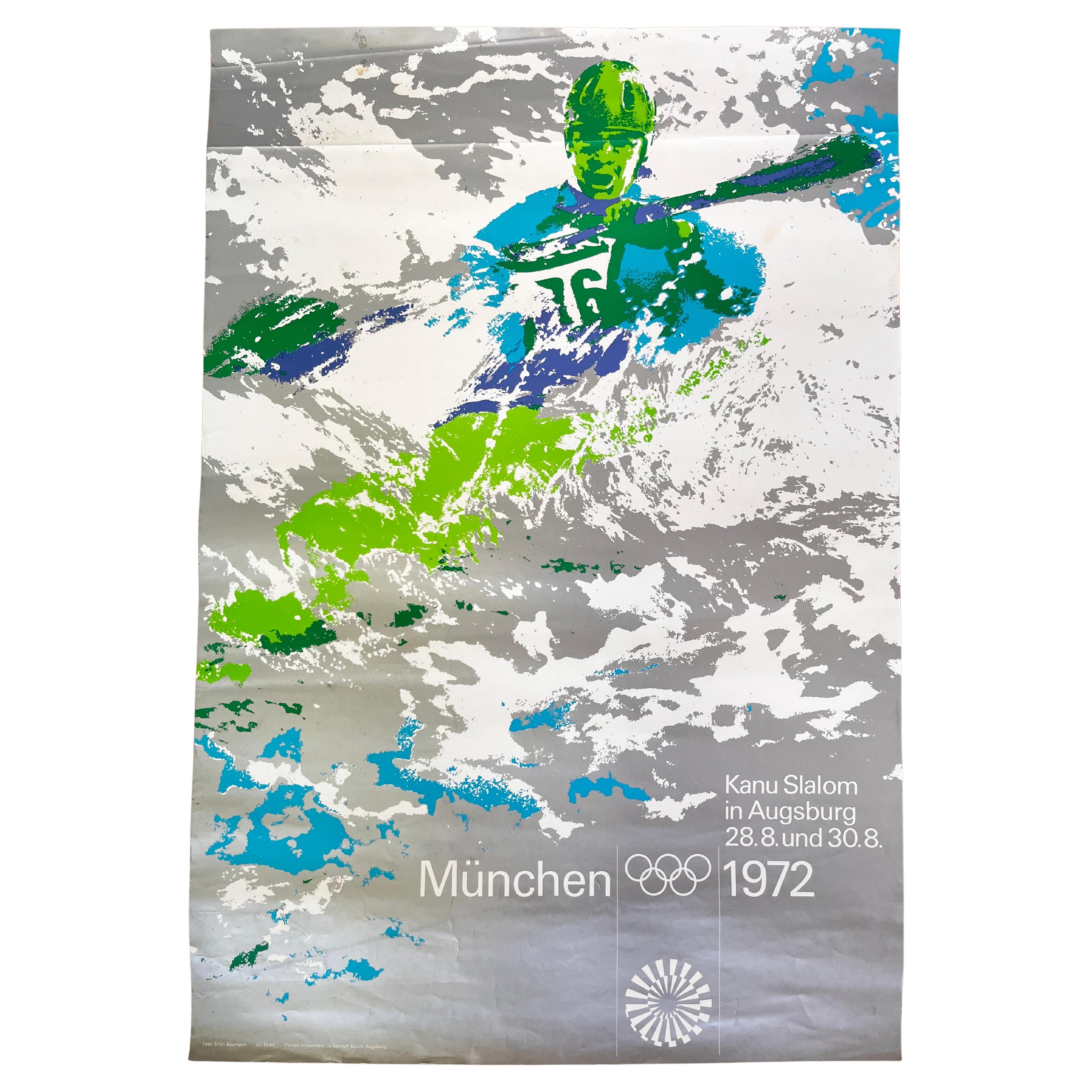 Mid century Olympic Games Munich 1972 Original Poster