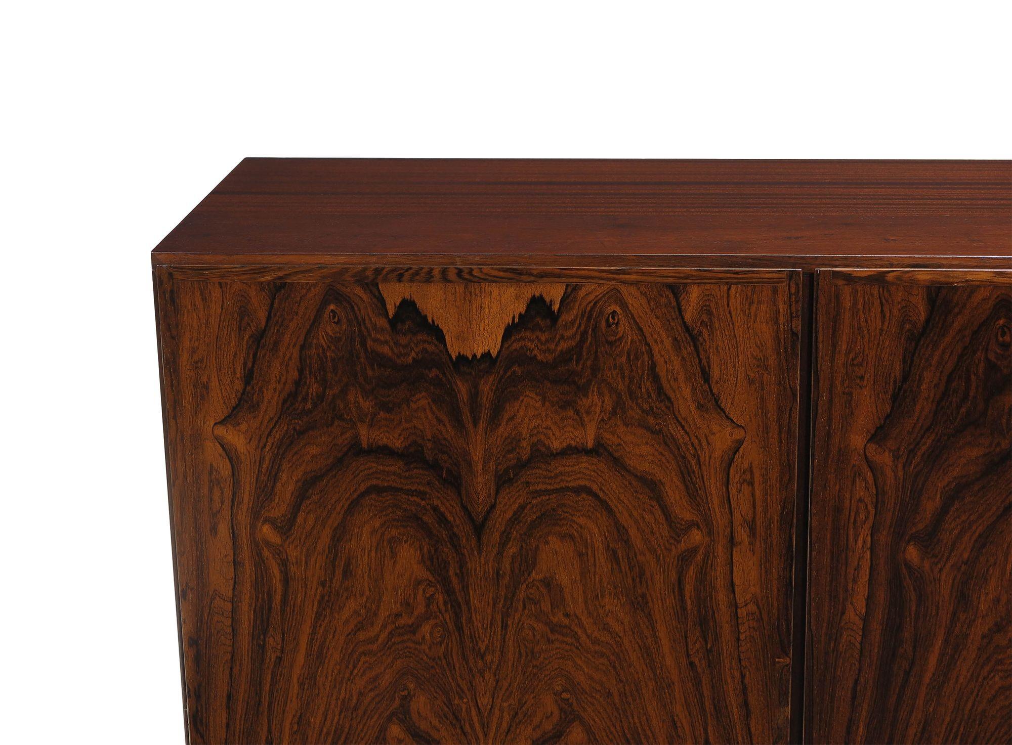 Mid-century Omann Jun Danish Rosewood Cabinet In Distressed Condition For Sale In Oakland, CA