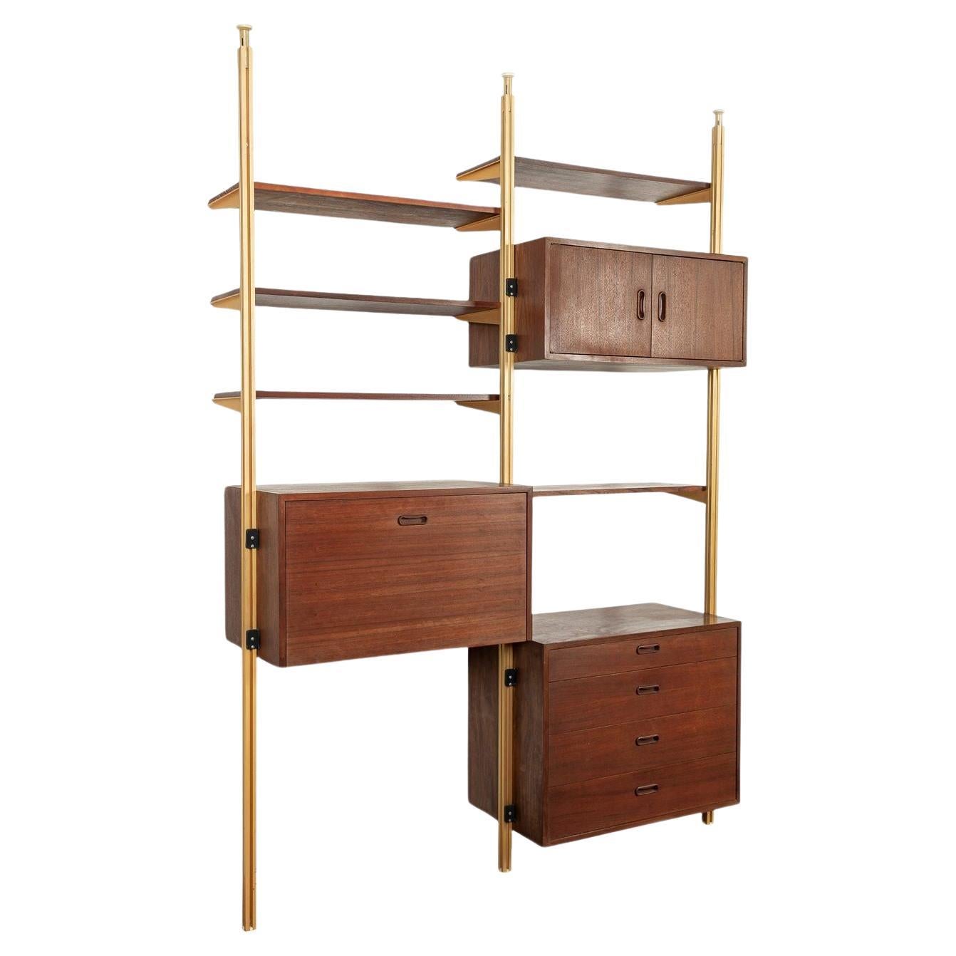 Mid Century Omni Wood Modular Wall Unit Shelving & Bookcase by George Nelson