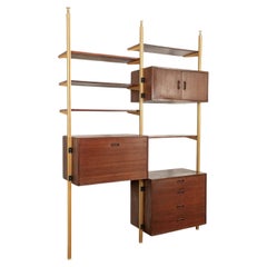 Mid Century Omni Wood Modular Wall Unit Shelving & Bookcase by George Nelson