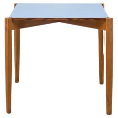 Vintage Mid-Century One-Off Dining or Game Table with Blue Formica Top by Giulio Alchini