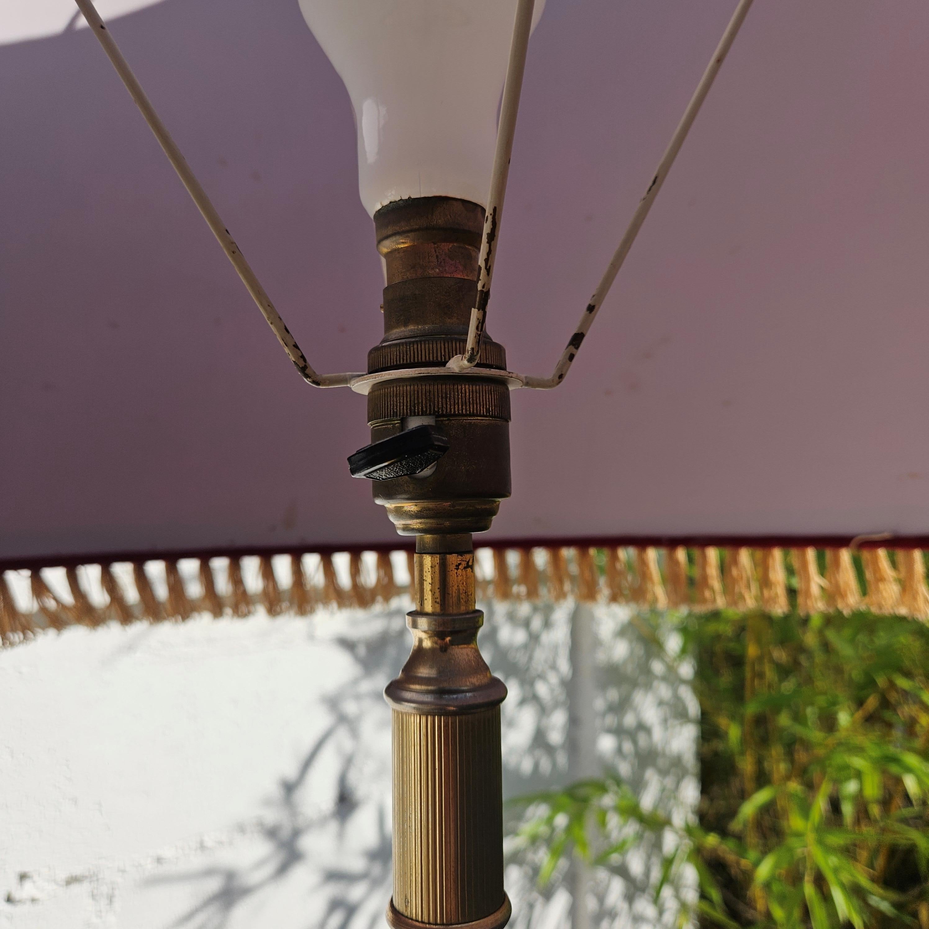 Mid-Century Onyx and Brass Floor Lamp - Contemporary Design Lamp-60s For Sale 11